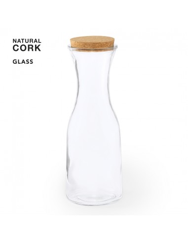 Botellas de cristal con tapón de corcho natural 1 L